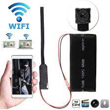 Intrusion detection system with camera, WiFi signal, and smartphone app on a white background