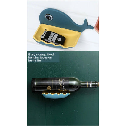 Pack Of 3 Fish-Shaped Double-Layer Adhesive Waterproof Soap Bar Holder Stand Rack For Bathroom, Shower, And Kitchen Walls