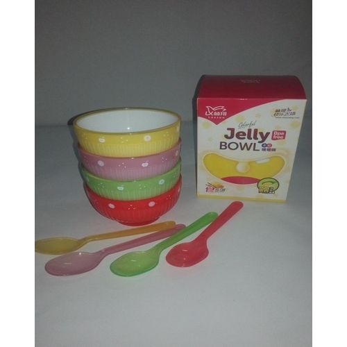 Pack of 4 - bowls & spoons set - multicolor