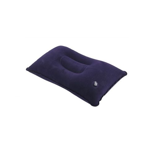 Portable air inflation pillow - dark blue