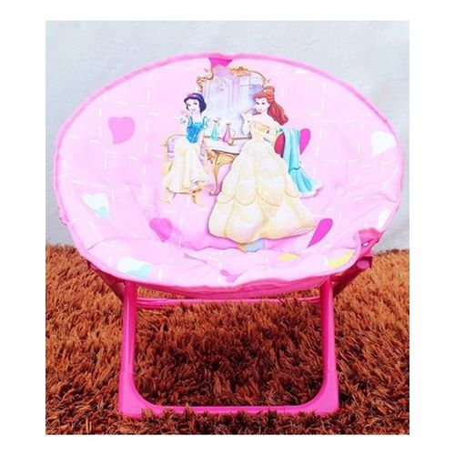 Disney princess foldable saucer chair for kids - pink