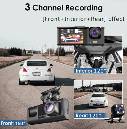 3 channel k02 dash cam 2.5k 1080p with builtin gps wifi