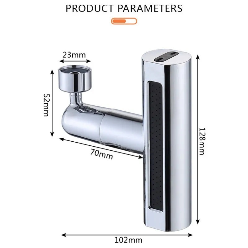 Pressurized kitchen sink waterfall faucet