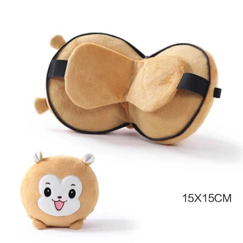 Neck support pillow and eye mask 2 in 1--for travellers