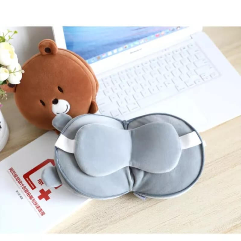 Neck support pillow and eye mask 2 in 1--for travellers