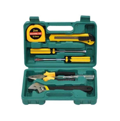 9 piece set home repair tool box kit