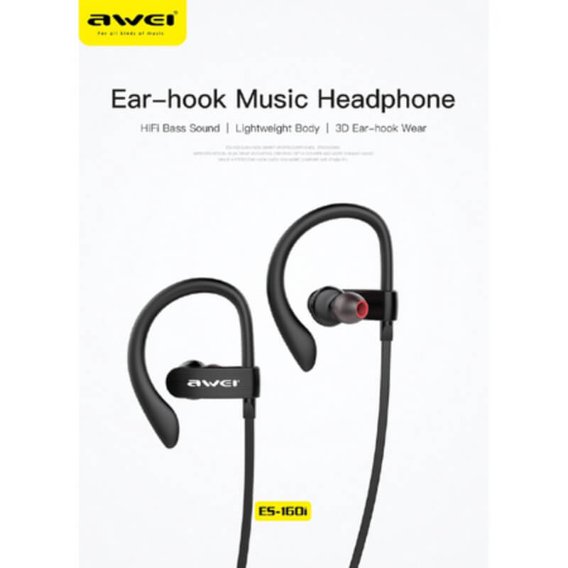Ear sport super bass earphone wired music mic headphone