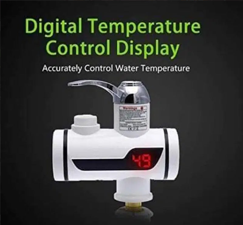 Instant water electric geyser with temp control and display