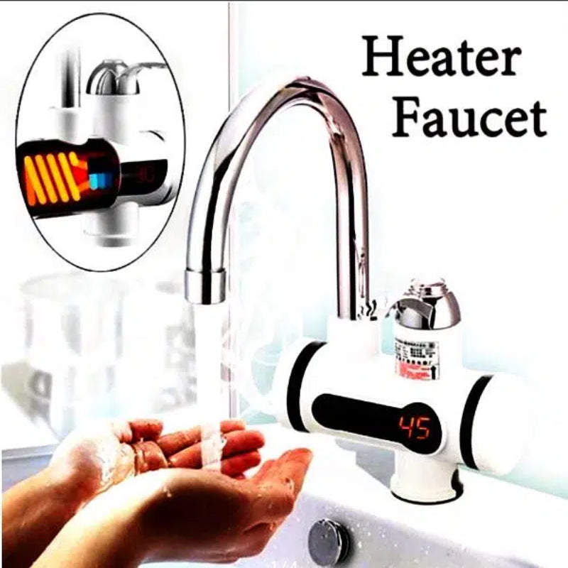 Instant water electric geyser with temp control and display