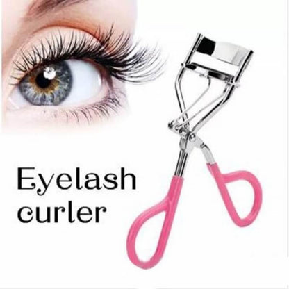 Portable stainless steel handle eyelashes curler