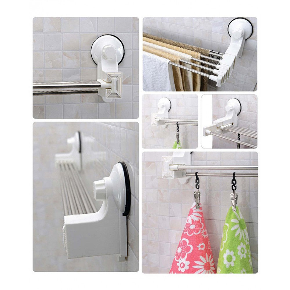 Telescopic hanging rack magic suction cup
