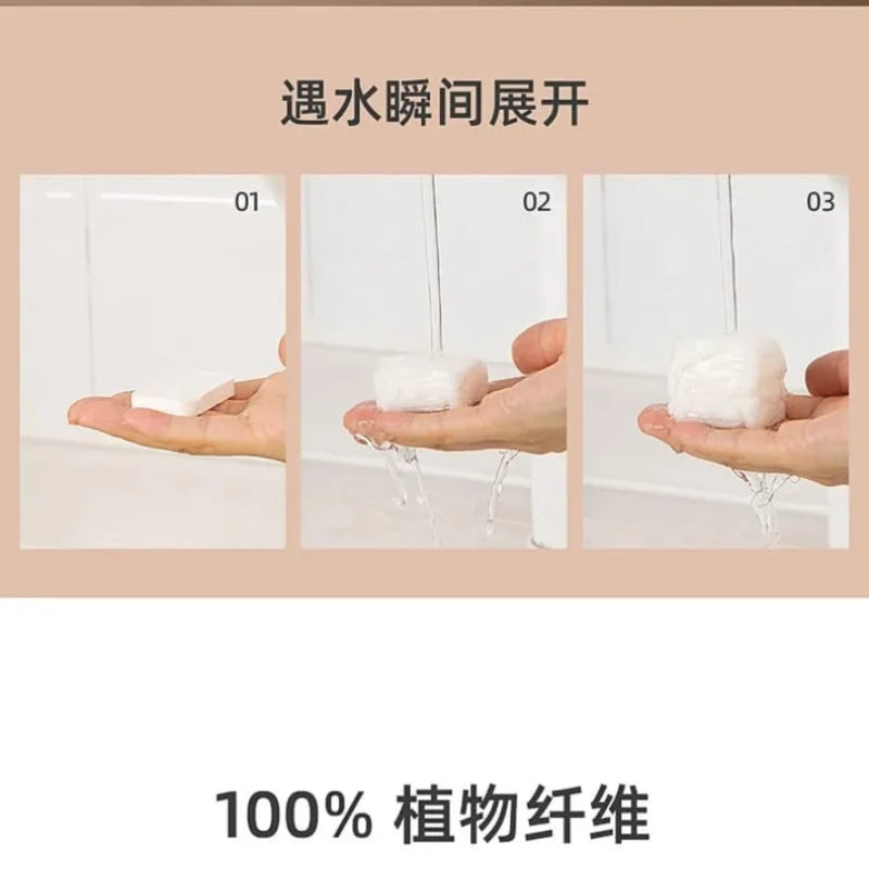 7 pcs portable washable reusable compressed towel tablets