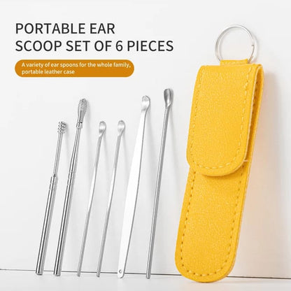Pack of 3 sets- portable ear scoop set of 6 pieces