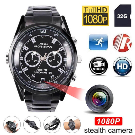 Spy wrist watch cam 1080p 32gb memory