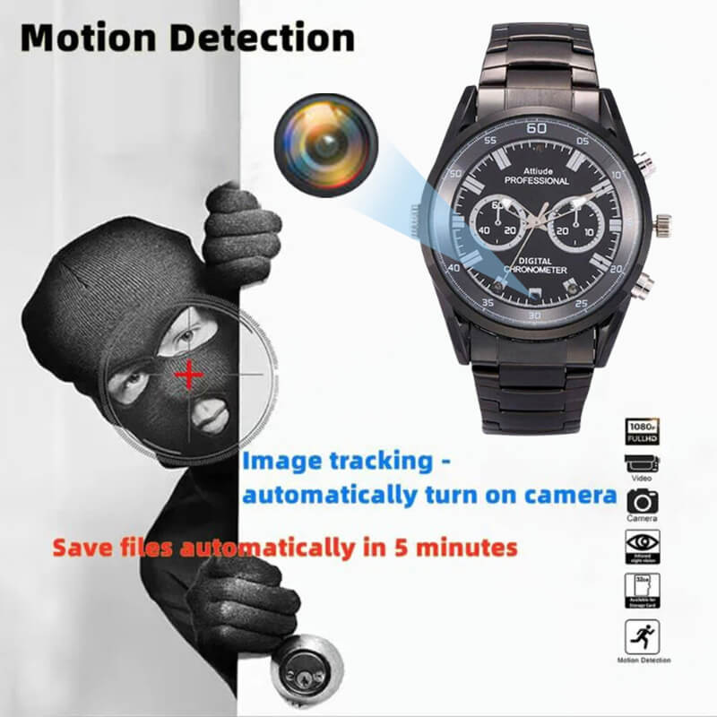 Spy wrist watch cam 1080p 32gb memory