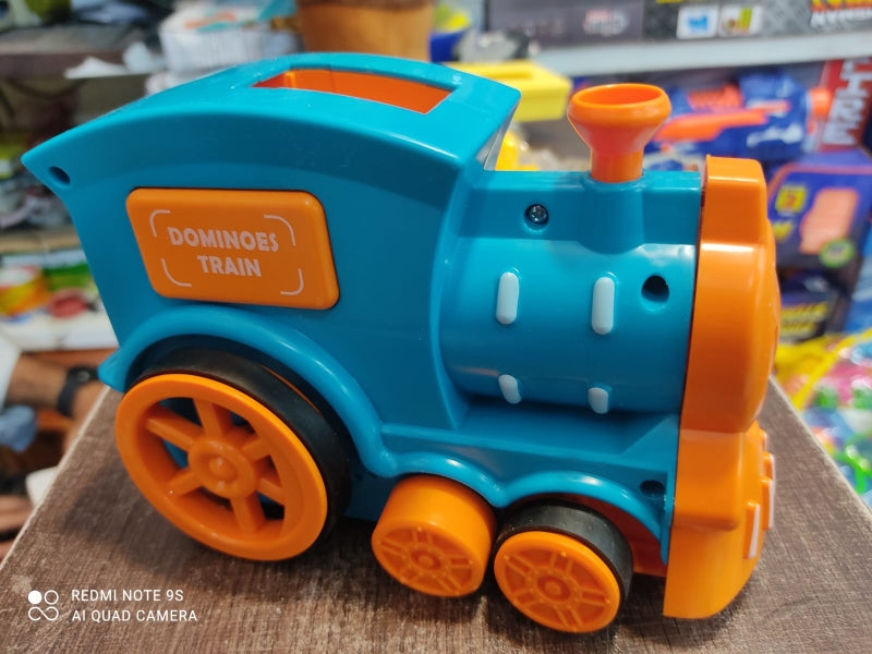 Battery operated dominos train