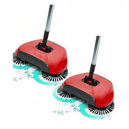 Cordless hard floor manual roto sweeper