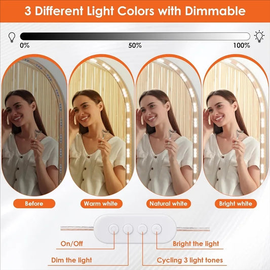 10 LED Makeup Mirror Light Strip