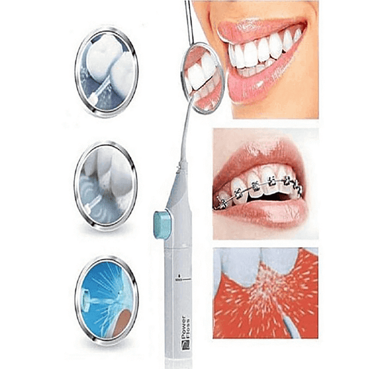 Power floss - air powered dental water jet
