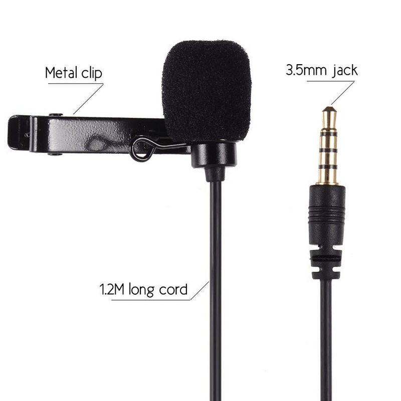 Lavalier microphone omni-directional clip-on mic