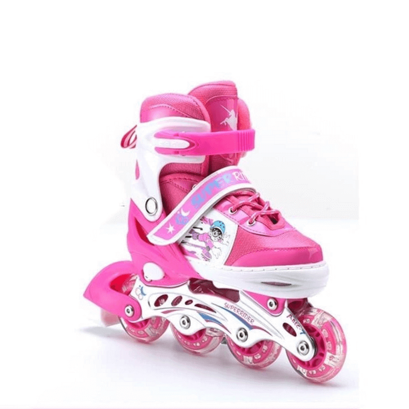 Adjustable children four-wheel roller skater skate shoes