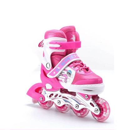 Adjustable children four-wheel roller skater skate shoes