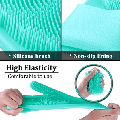 Dishwashing gloves- silicone kitchen scrub