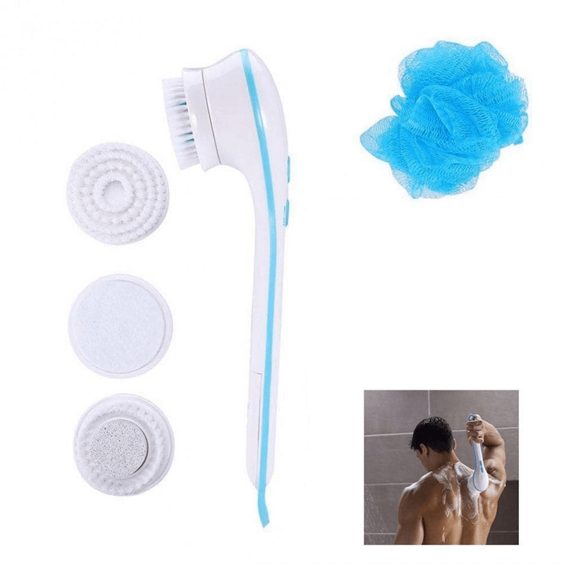 Electric shower brush 5 in 1 spin spa bath scrubber