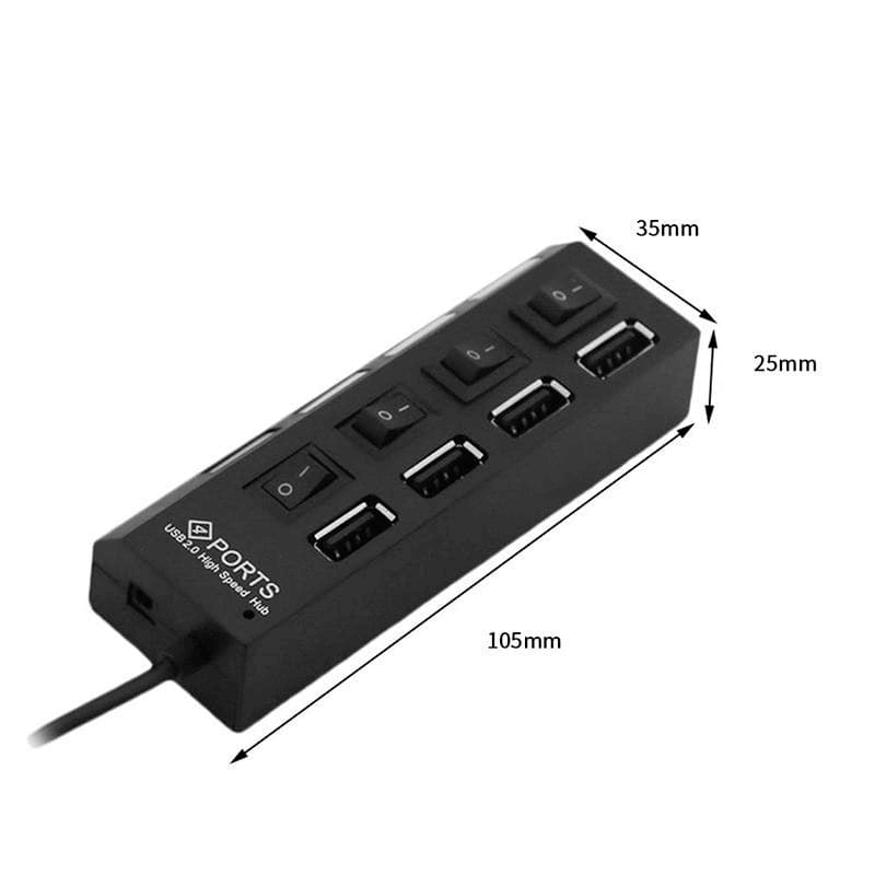4 port usb 2.0 multi expansion hub with switch