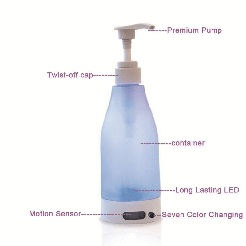 Led colorful induction hand sanitizer dispenser