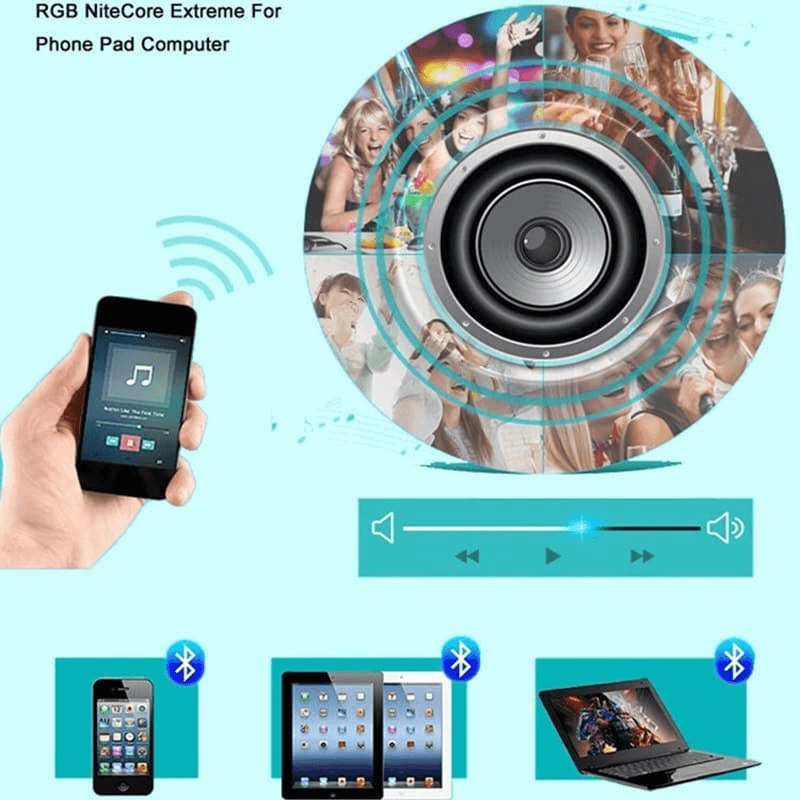 2 in 1 rgb led light and wireless speaker 12w