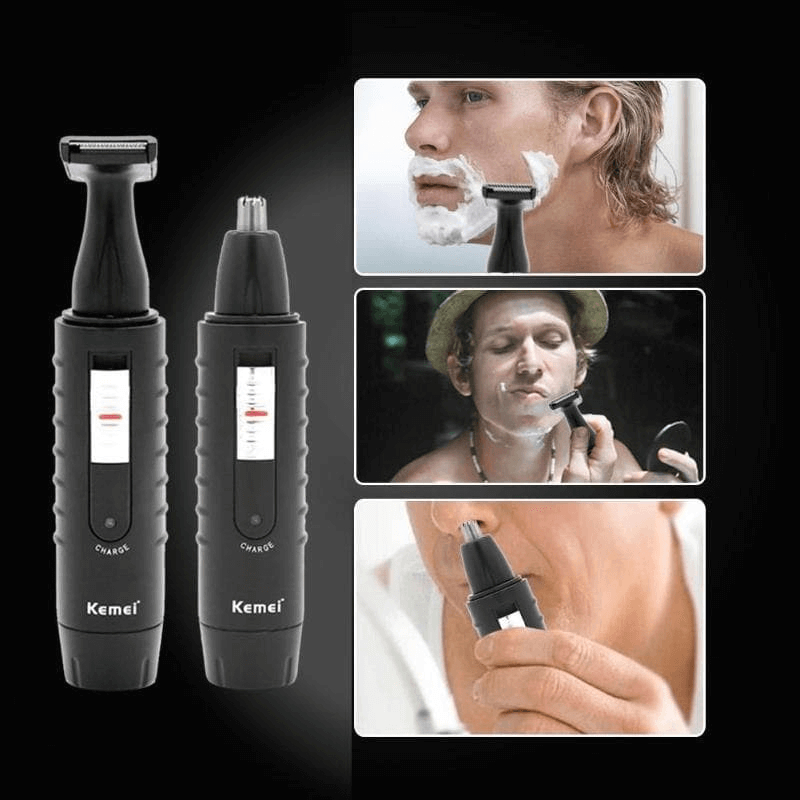 Kemei electric 2 in 1 hair trimmer rechargeable shaver