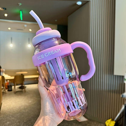 1200 ML Water Glass Bottle with Straw tea fuser