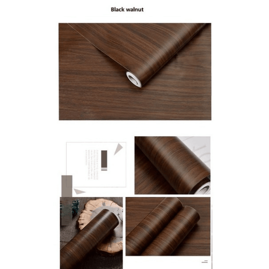Pack of 2 wooden sheet pvc waterproof vinyl wallpaper 60x200cm