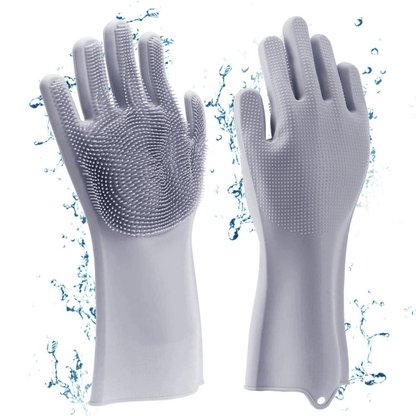 Dishwashing gloves- silicone kitchen scrub 