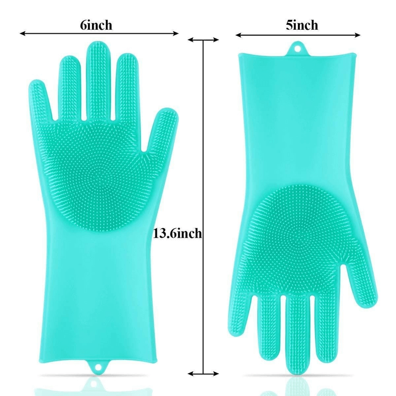 Dishwashing gloves- silicone kitchen scrub