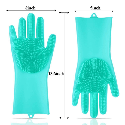 Dishwashing gloves- silicone kitchen scrub