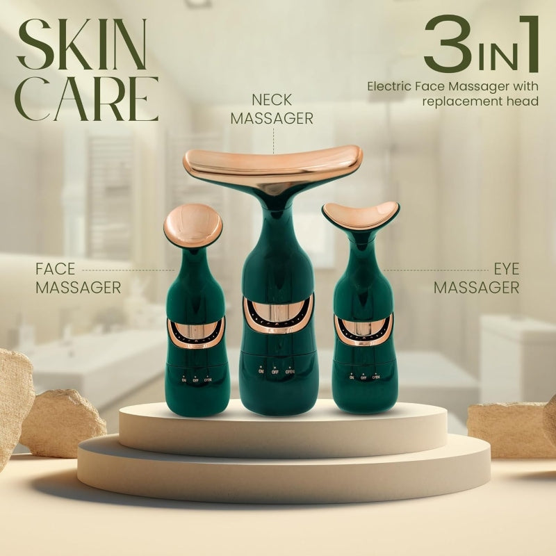 3in1 Face and Neck Massager Lifting Anti aging mask