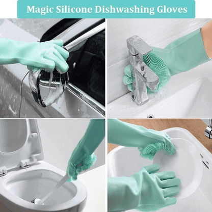 Dishwashing gloves- silicone kitchen scrub