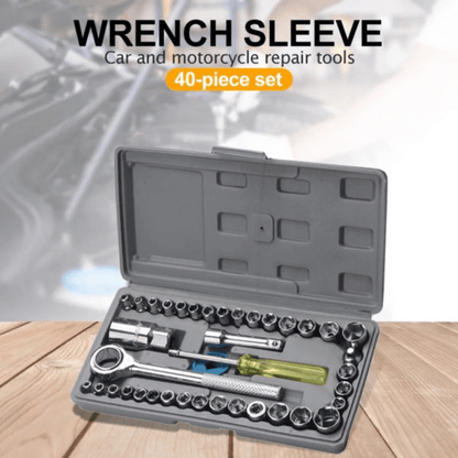 40 pcs wrench set tool box kit