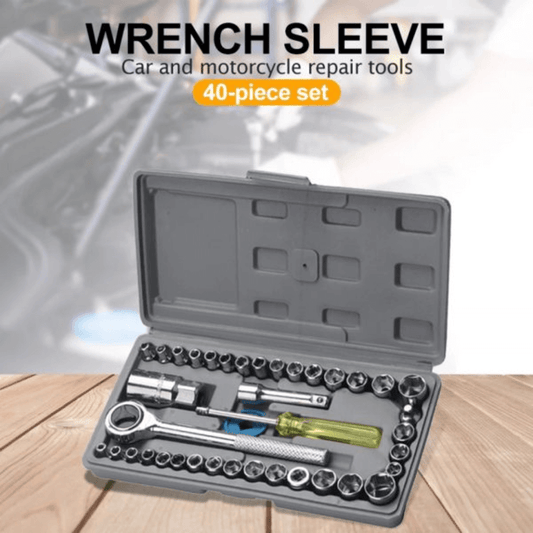 40 pcs wrench set tool box kit