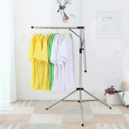 Stainless steel collapsible cloth drying rack tripod