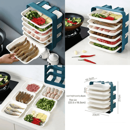 6 tier wall mounted tray kitchen organizer
