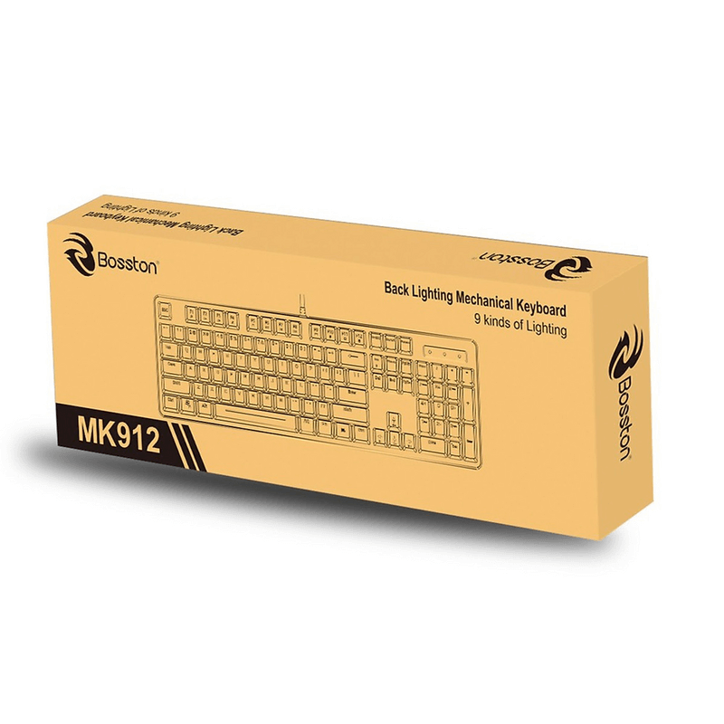 Bosston wired luminous keyboard rgb mk912 