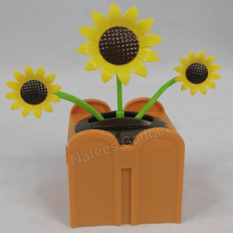 Solar dancing sun flower for car decoration