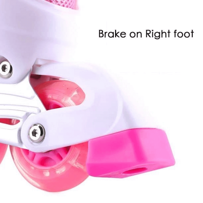 Adjustable skate shoes with helmet knee brace