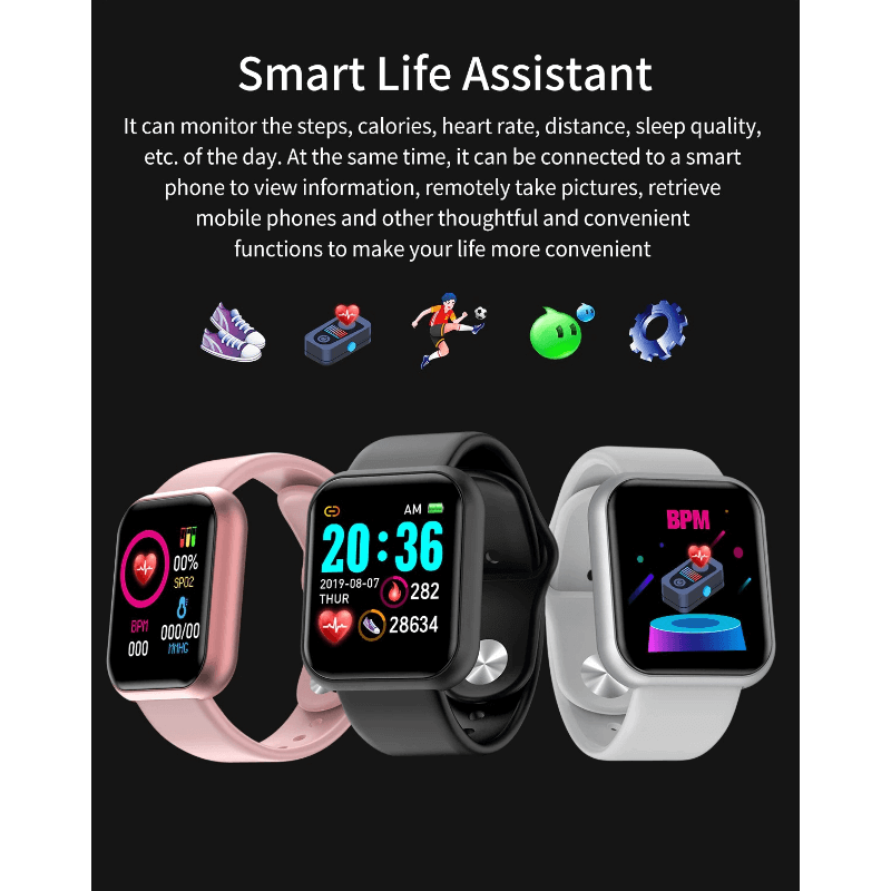 D20 smart watch fitness tracker