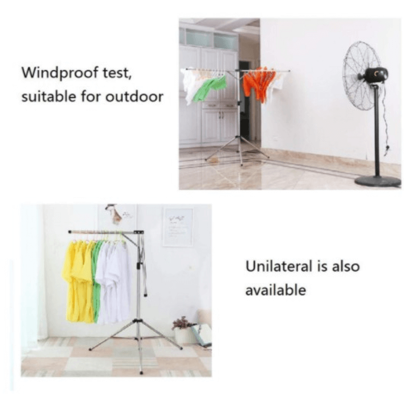 Stainless steel collapsible cloth drying rack tripod