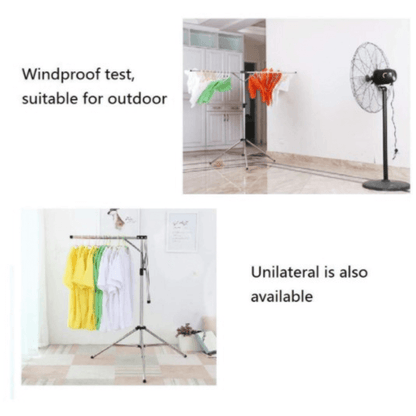 Stainless steel collapsible cloth drying rack tripod