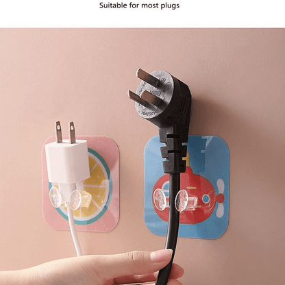 Wall mounted sticky hooks for power plugs – 1pcs